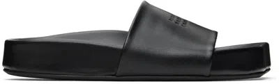 Mm6 Maison Margiela Black Nappa Leather Sandals