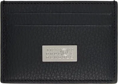 Mm6 Maison Margiela Signature Numbers Motif Leather Cardholder In Black