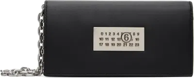 Mm6 Maison Margiela Black Numeric Chain Wallet Bag
