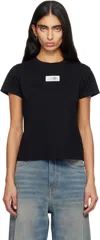 Mm6 Maison Margiela Black Numeric Cotton Jersey T-shirt In Multi
