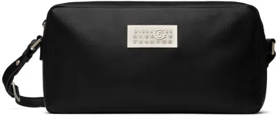 Mm6 Maison Margiela Small Numeric Leather Shoulder Bag In T8013 Black