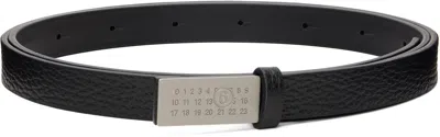 Mm6 Maison Margiela Black Numeric Leather Belt