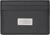 Mm6 Maison Margiela Black Numeric Leather Card Holder In Black