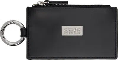 Mm6 Maison Margiela Black Numeric Leather Key Ring Wallet