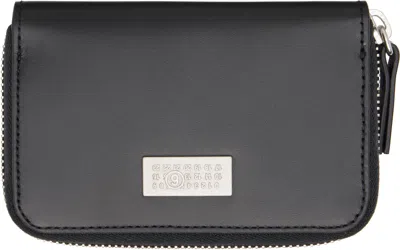 Mm6 Maison Margiela Black Numeric Leather Zip Wallet