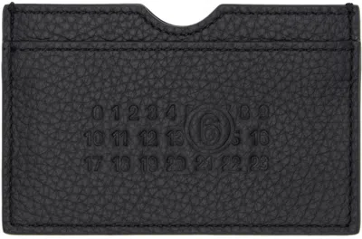 Mm6 Maison Margiela Black Numeric Logo Card Holder