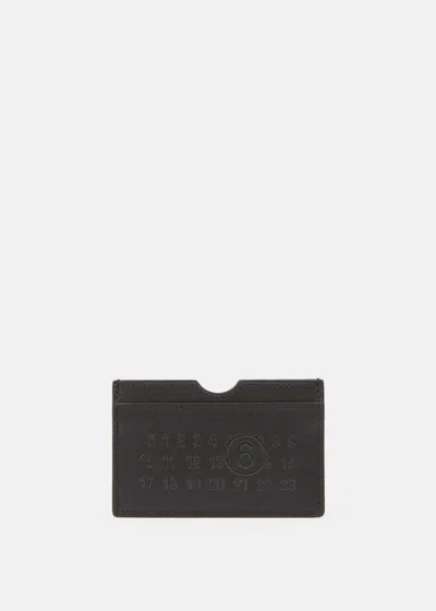 Mm6 Maison Margiela Logo-embossed Card Holder In Black