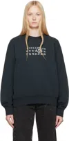 Mm6 Maison Margiela Black Numeric Sweatshirt In Black