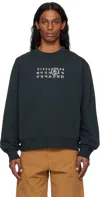 Mm6 Maison Margiela Black Numeric Signature Mm6 Sweatshirt In 900 Black