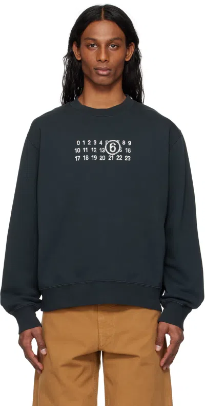 MM6 MAISON MARGIELA BLACK NUMERIC SWEATSHIRT