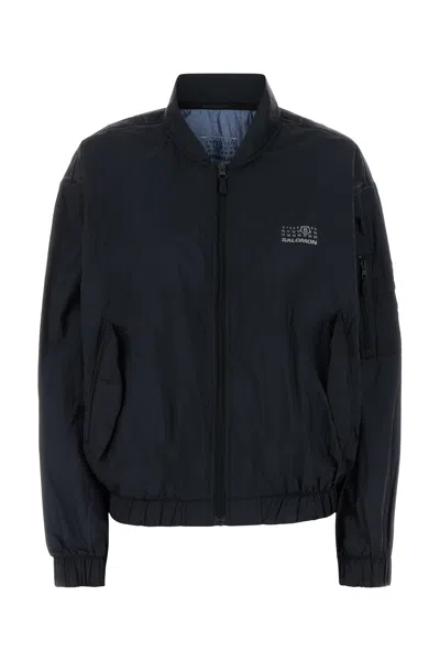 Mm6 Maison Margiela Elasticated Cuffs And Hem Jacket In Black