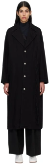 Mm6 Maison Margiela Black Oversized Denim Coat In 900 Black