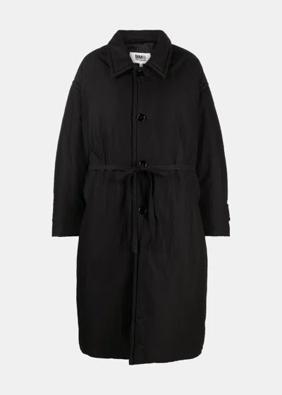 Mm6 Maison Margiela Oversized Padded Coat In Black