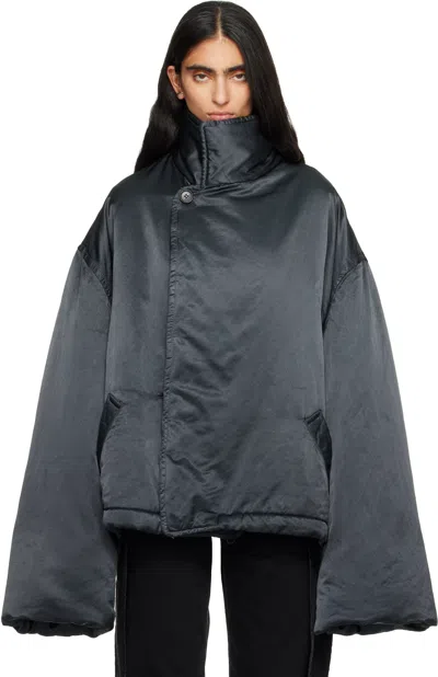 Mm6 Maison Margiela Black Oversized Padded Jacket