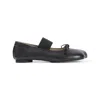 Mm6 Maison Margiela Smooth Leather Anatomical Ballerina In Black