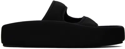 Mm6 Maison Margiela Black Platform Slides In T8013 Black