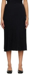 Mm6 Maison Margiela Pleated A-line Skirt In 900 Black