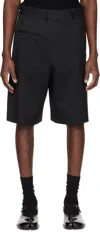 Mm6 Maison Margiela Black Pocket Shorts In 900 Black