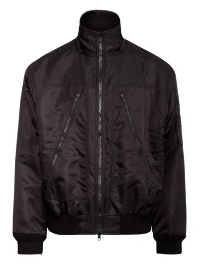 MM6 MAISON MARGIELA BLACK POLYAMIDE UTILITY JACKET WITH MODERN SILHOUETTE