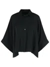 Mm6 Maison Margiela Black Polyester Cape In Black