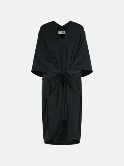 Mm6 Maison Margiela Black Polyester Dress