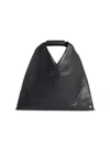 Mm6 Maison Margiela Mm6 By Maison Margiela Asymmetrical Black Mini Bag With Distinctive Handle In Black