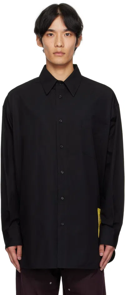 Mm6 Maison Margiela Long Sleeve Shirt In Black