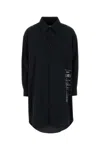 Mm6 Maison Margiela Chemisier Dress In Washed Black