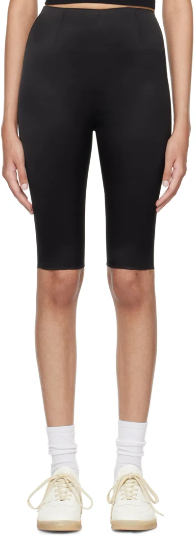 Mm6 Maison Margiela Black Raw Edge Shorts In 900 Black