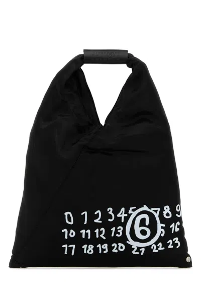Mm6 Maison Margiela Black Rayon Small Japanese Handbag