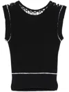Mm6 Maison Margiela Mm6 By Maison Margiela Black Fitted Top In Black