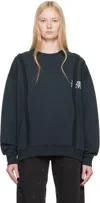 Mm6 Maison Margiela Black Ribbon Sweatshirt In 900 Black