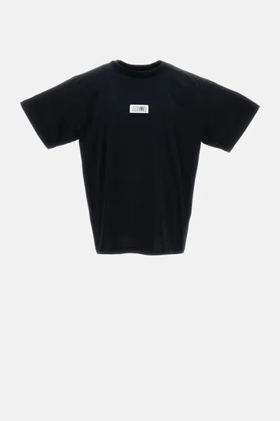 Black Round Neck Graphic T-shirt from MM6 Maison Margiela