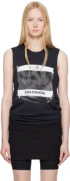 Mm6 Maison Margiela Crew Neck Graphic Print Sleeveless Top In Black