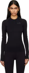 Mm6 Maison Margiela Mm6 X Salomon Technical Long Sleeve Top In 900 Deep Black