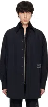 Mm6 Maison Margiela Black Salomon Edition Long Sleeve Shirt In 900 Deep Black