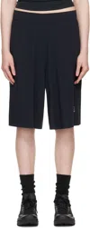 Mm6 Maison Margiela Black Salomon Edition Running Shorts In Black