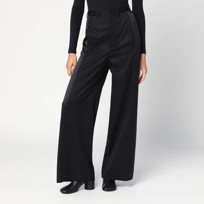 Mm6 Maison Margiela Black Satin Palazzo Pants