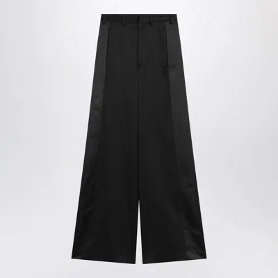 Mm6 Maison Margiela Black Satin Palazzo Pants