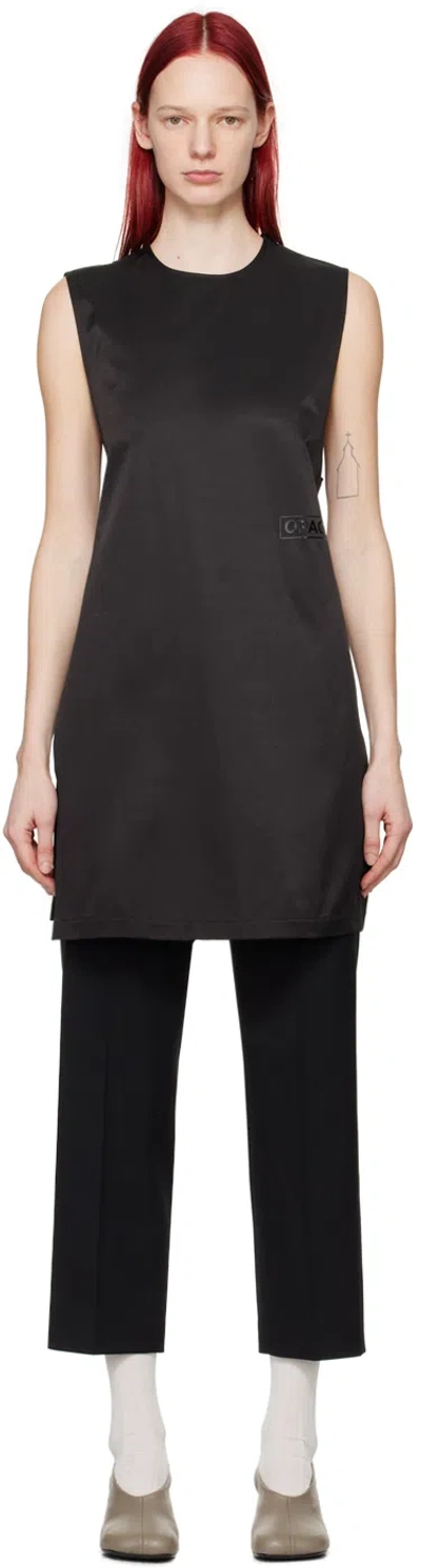 Mm6 Maison Margiela Black Self-tie Minidress In 900 Black