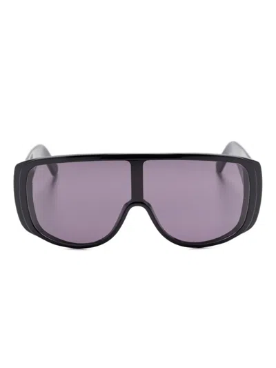 MM6 MAISON MARGIELA BLACK SHIELD SUNGLASSES