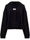 Mm6 Maison Margiela Mm6 By Maison Margiela Relaxed-fit Cotton Hoodie With Adjustable Drawstring In Black