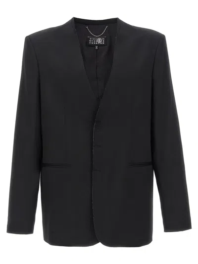 MM6 MAISON MARGIELA BLACK SINGLE-BREASTED BLAZER