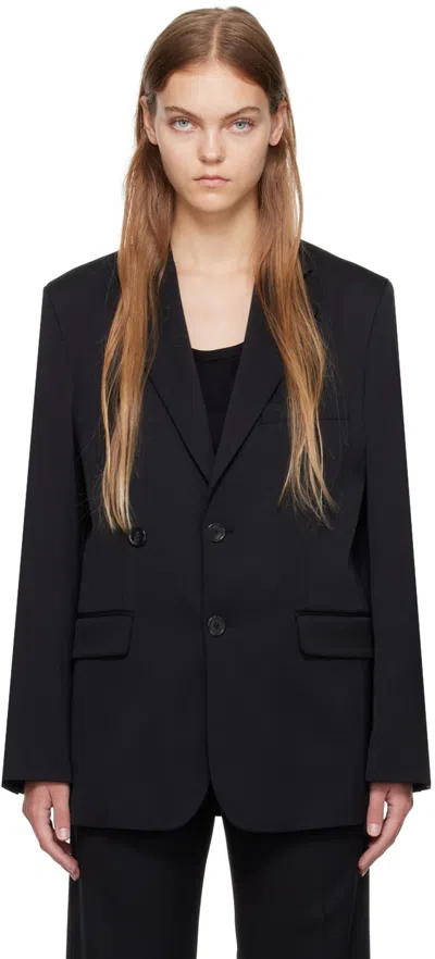 Mm6 Maison Margiela Black Single-breasted Blazer In 900 Black