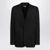 Mm6 Maison Margiela Black Single-breasted Jacket In Wool Blend In Black