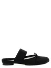 Mm6 Maison Margiela Mm6 By Maison Margiela Black Ballerina Shoes Logo In Black