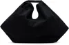 Mm6 Maison Margiela Black Soft Cotton Draped Tote In T8013 Black
