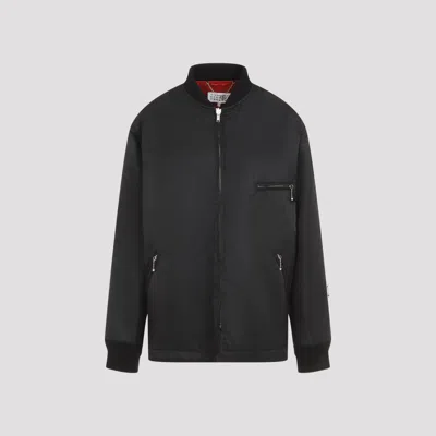 MM6 MAISON MARGIELA BLACK STAND-UP COLLAR JACKET