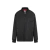 Mm6 Maison Margiela Black Stand-up Ribbed Collar Jacket In Black