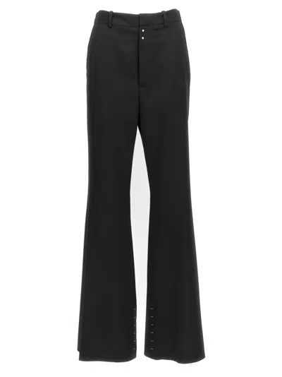 MM6 MAISON MARGIELA BLACK STITCHING FLARED PANTS